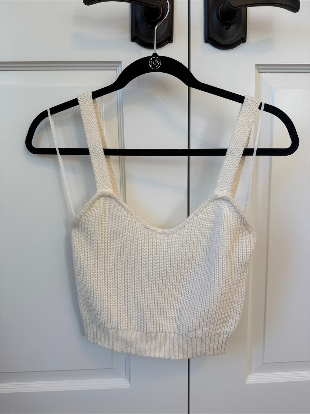 Z Supply Ivory Knit Cropped Tank